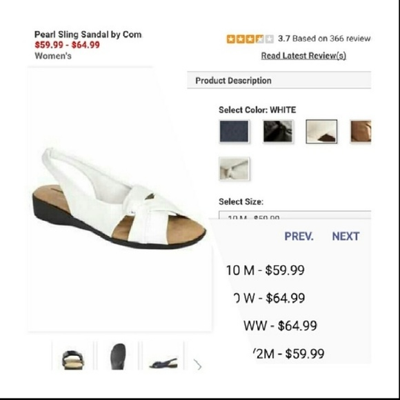 EUC Woman's White Sling Back Sandals Size 10M - Picture 4 of 4